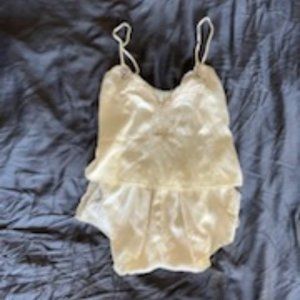 Vintage Victoria's Secret cream cami and shorts